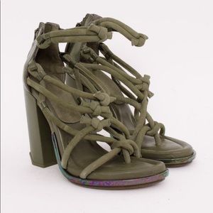 Alexander Wang Tempest Block Heel Olive Green